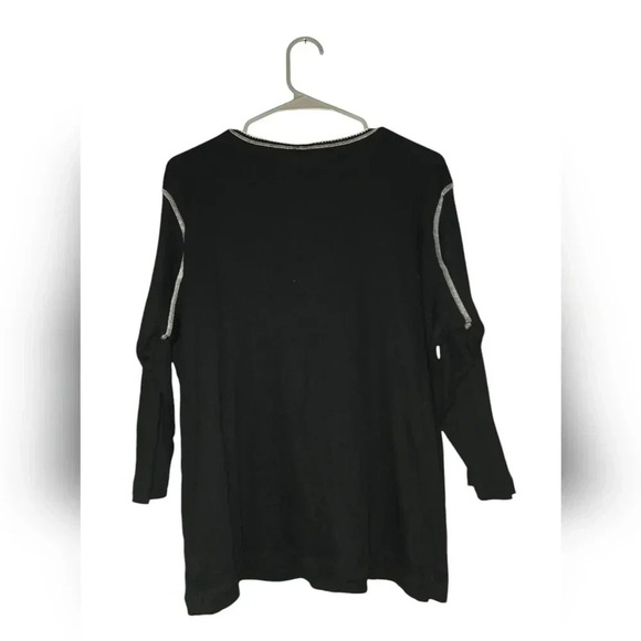 Womens Jason Maxwell, black 3/4 sleeve top, size 1x,  new with tags! - Picture 2 of 3